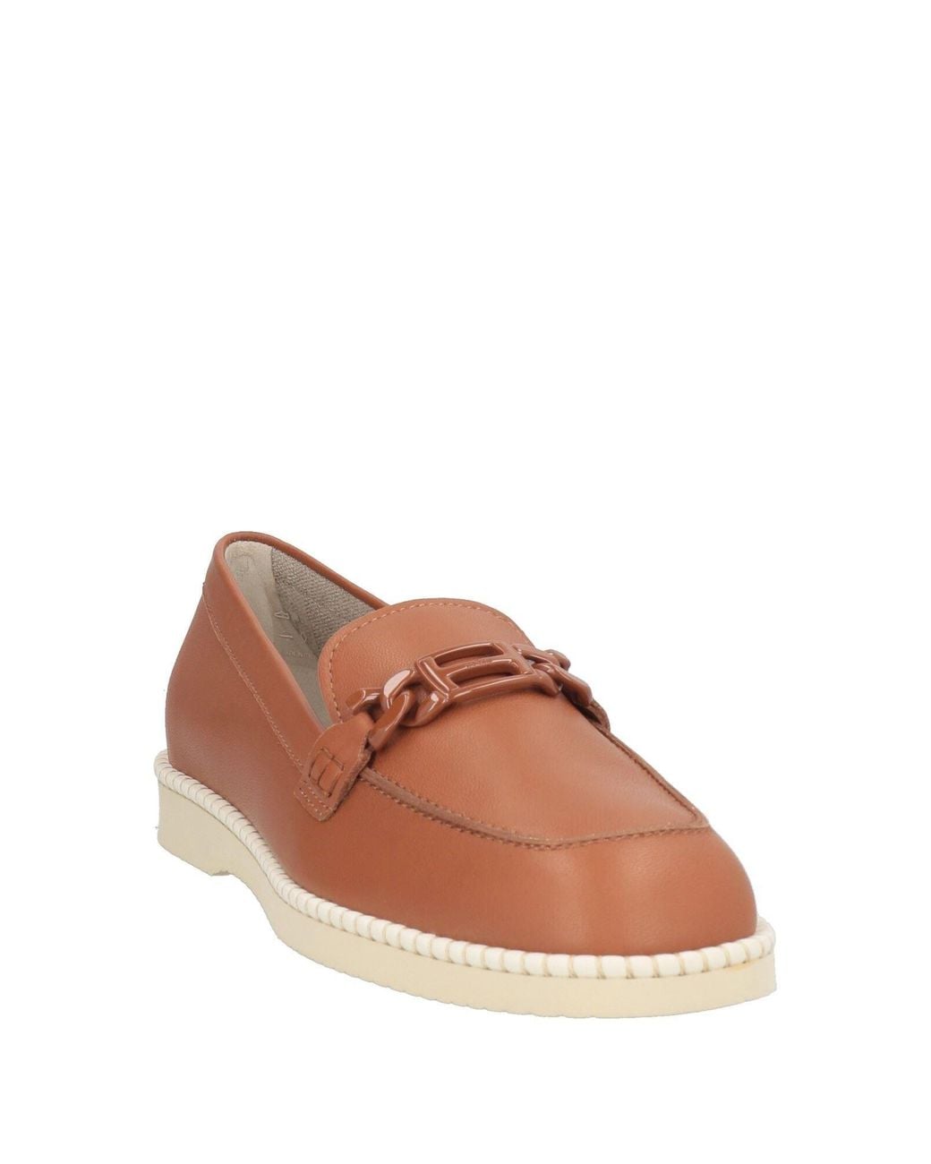 Hogan Brown Tan Loafers Leather