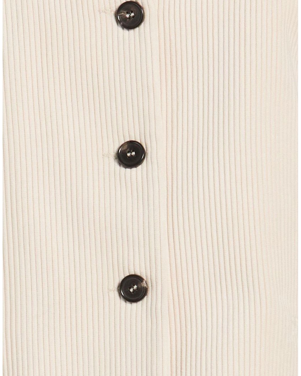 D.exterior Natural Cream Tailored Vest Polyester, Polyamide, Elastane