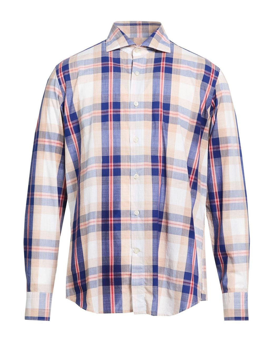 Ghirardelli Blue Shirt Cotton for men
