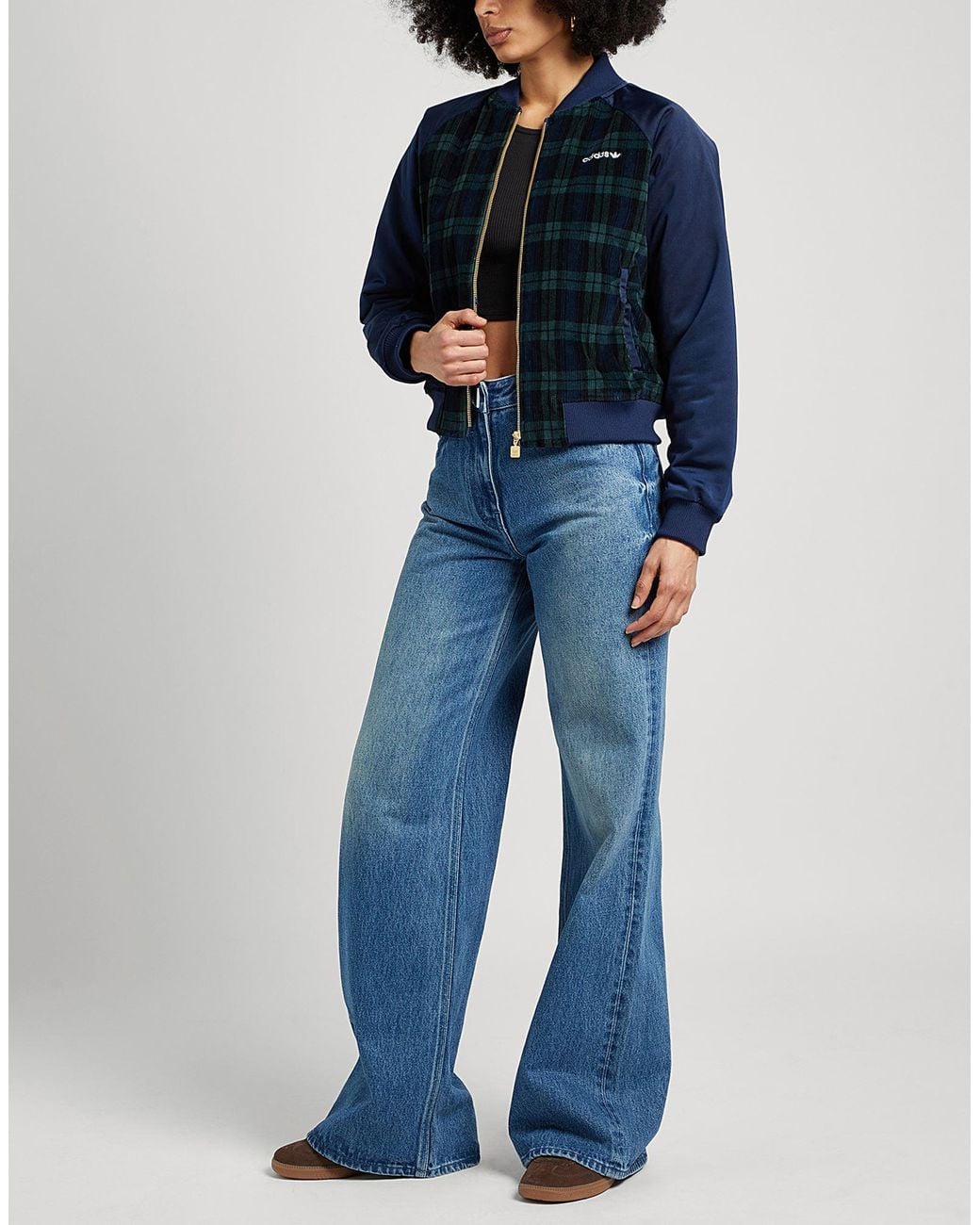 Adidas Originals Blue Tartan Collegiate Jacket