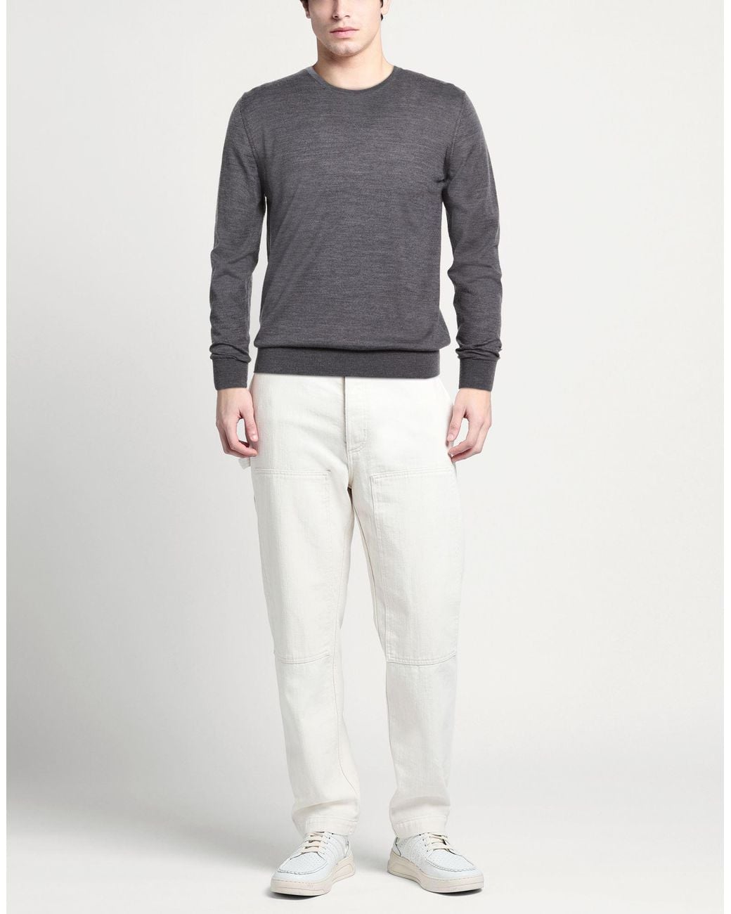 MODES Gray Sweater Merino Wool for men