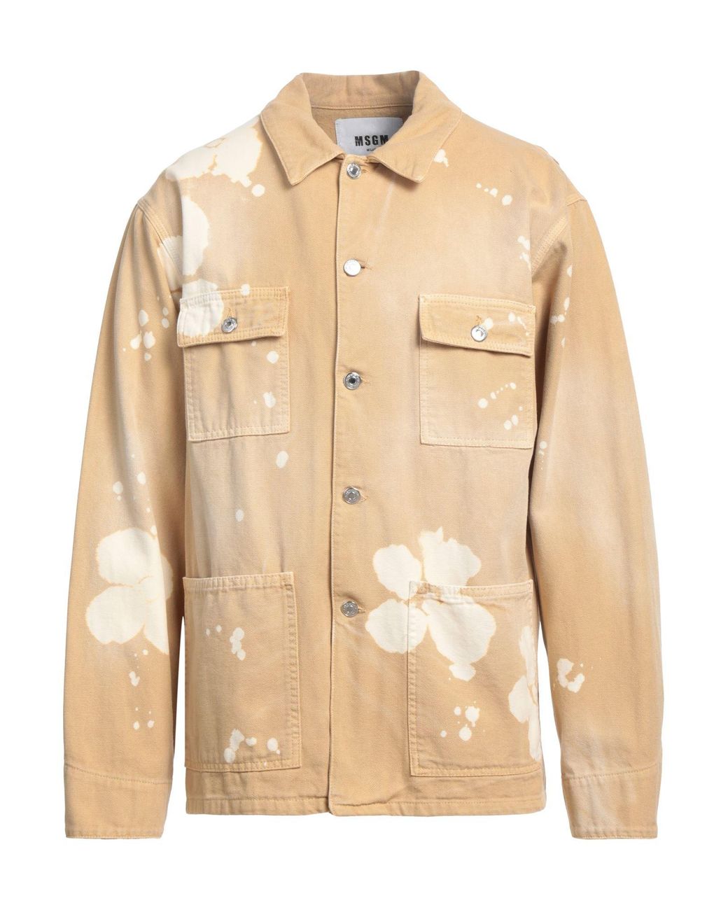 MSGM Natural Camel Denim Outerwear Cotton