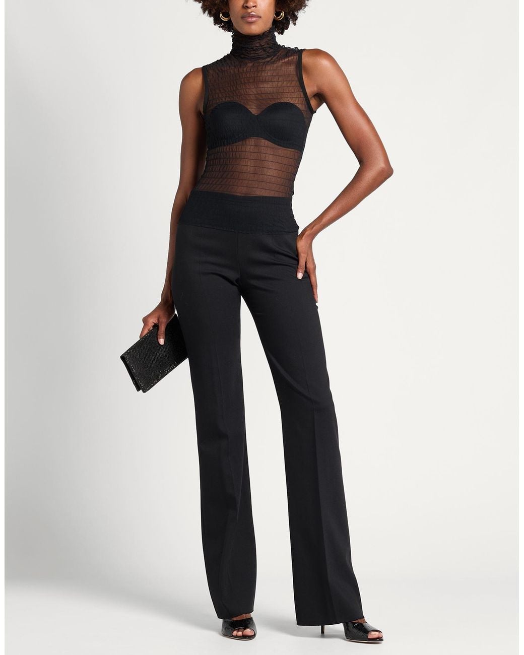 SIMONA CORSELLINI Gray Top Polyamide