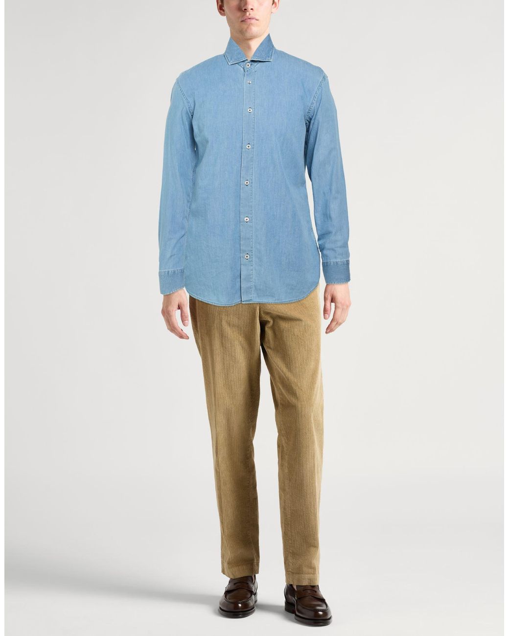 Moorer Blue Denim Shirt for men