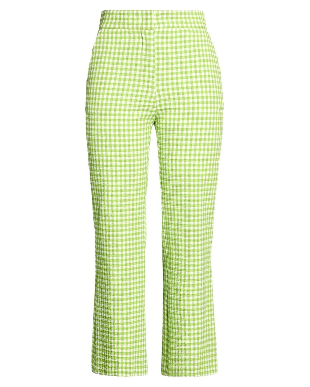 White Sand Green Pants Cotton, Polyester, Elastane
