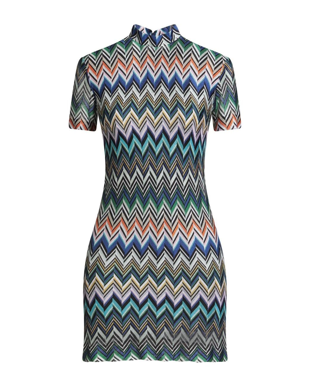Missoni Blue Mini Dress Viscose
