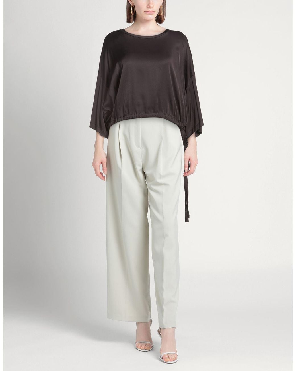 Douuod Black Plum Top Viscose, Elastane