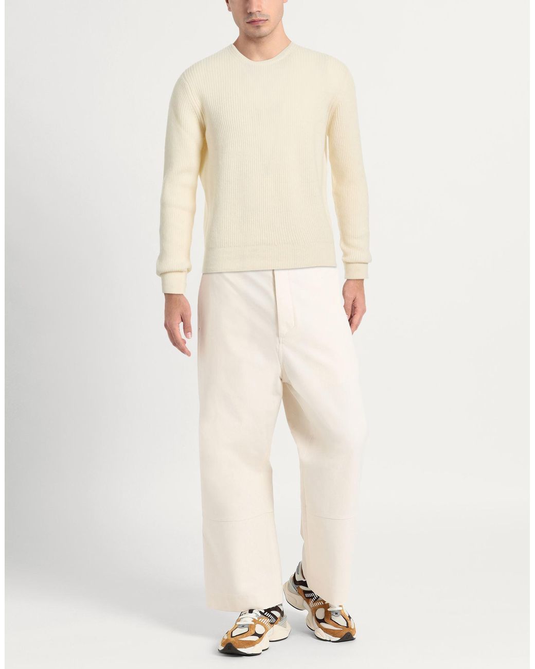 Aragona White Sweater Cashmere for men