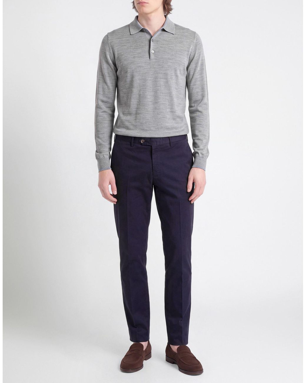PT Torino Blue Pants Cotton, Elastane for men