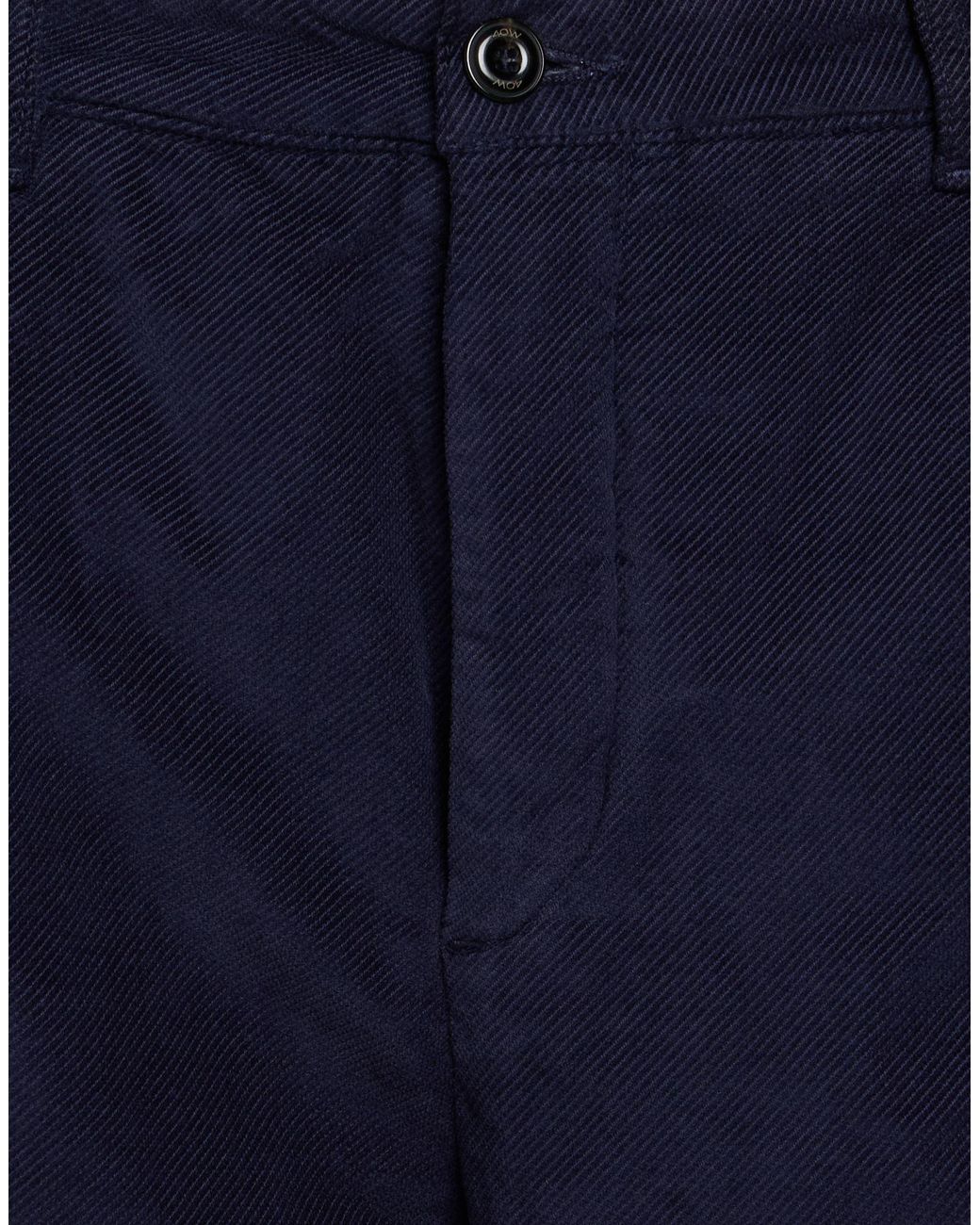 40weft Blue Pants Cotton, Modal, Elastane for men