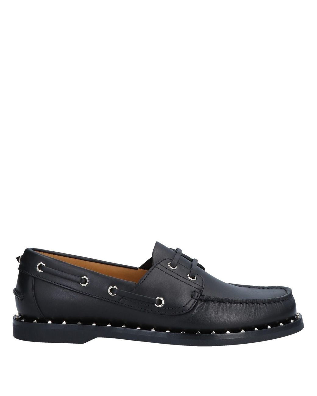 Valentino Garavani Leather Loafer in Black for Men - Lyst