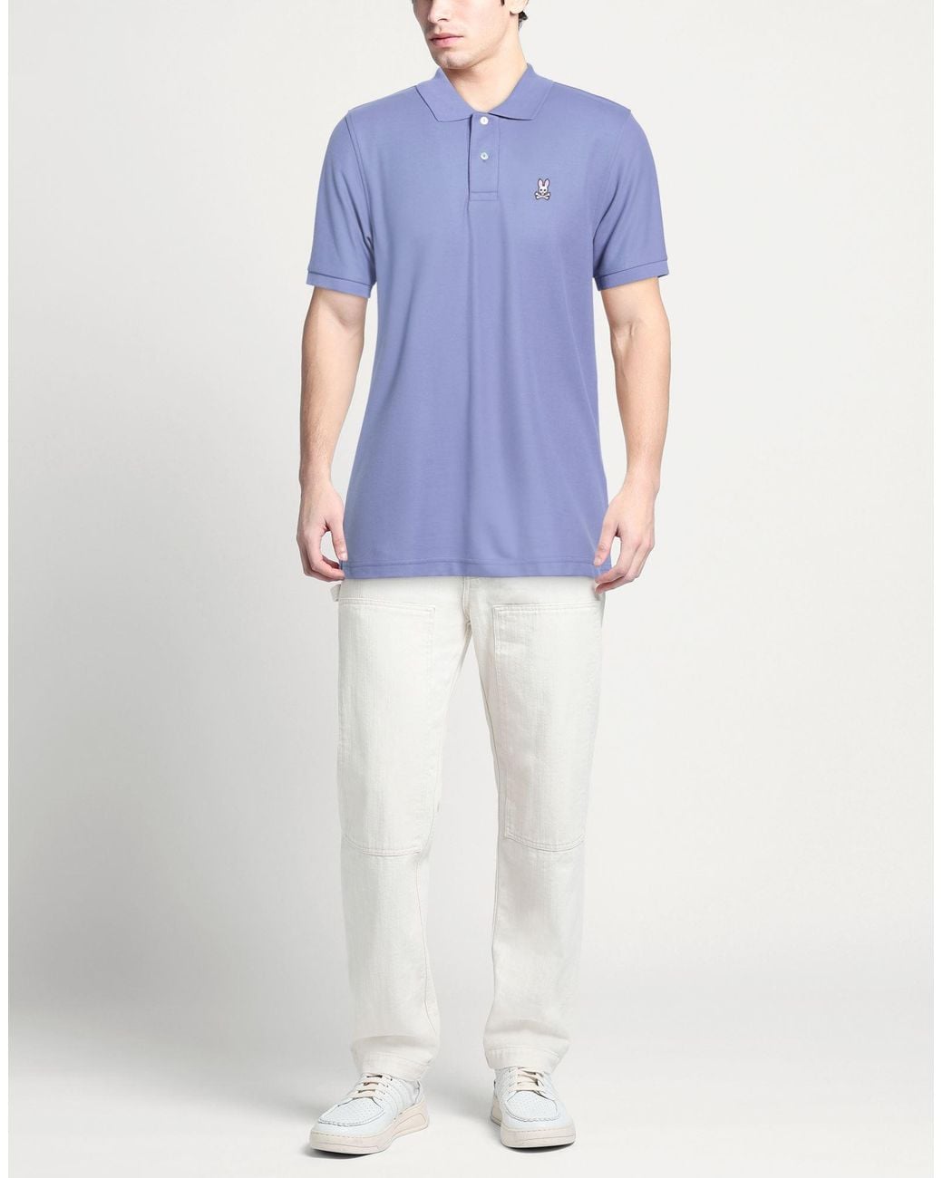 Psycho Bunny Blue Polo Shirt Pima Cotton for men
