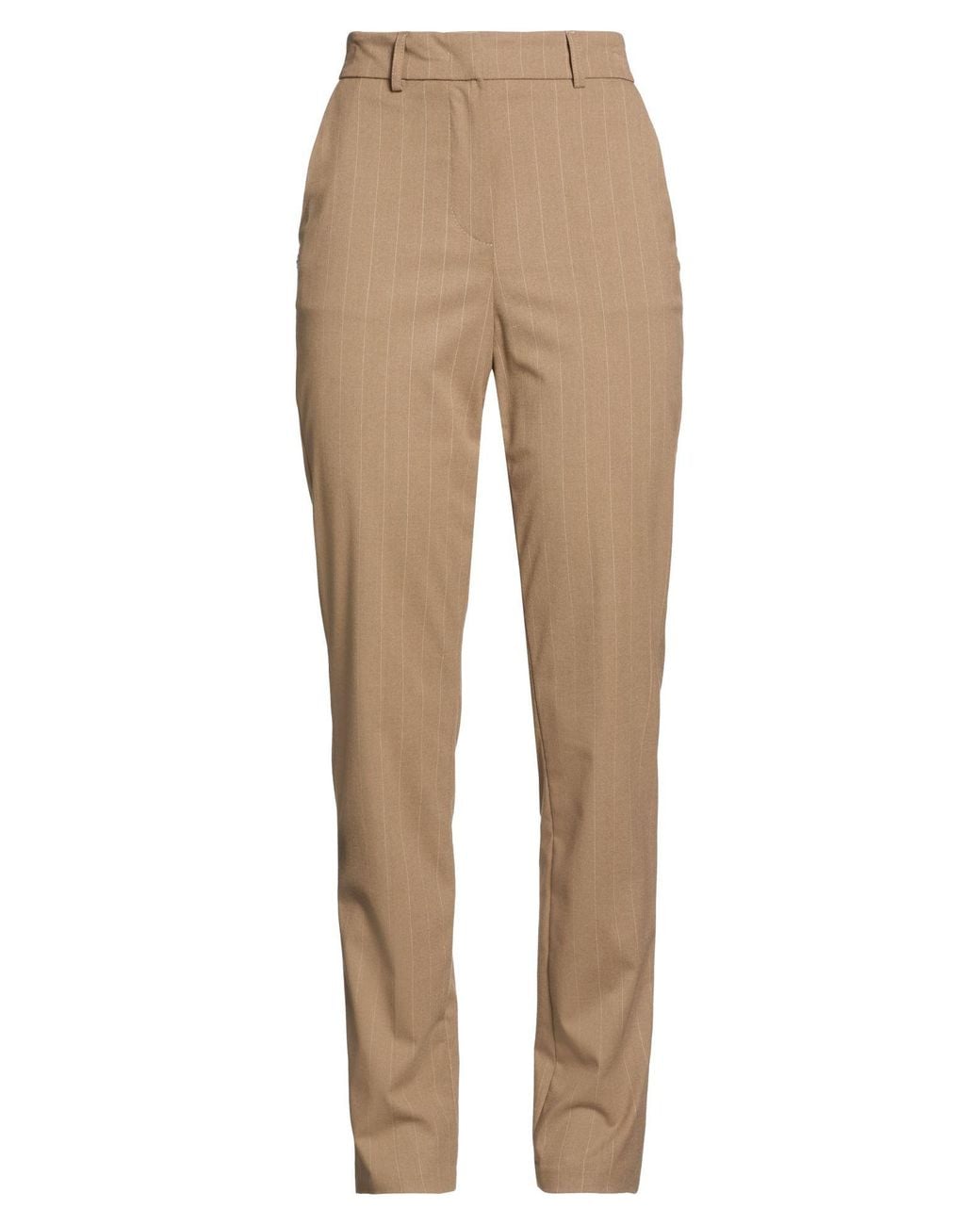 Manila Grace Natural Khaki Pants Polyester, Viscose, Elastane