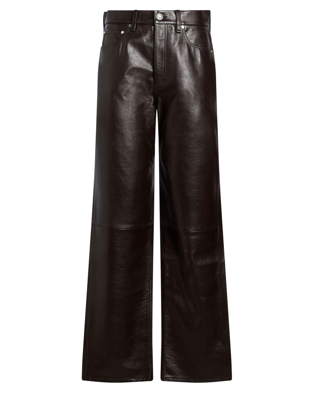 Rag & Bone Black Dark Pants Cow Leather