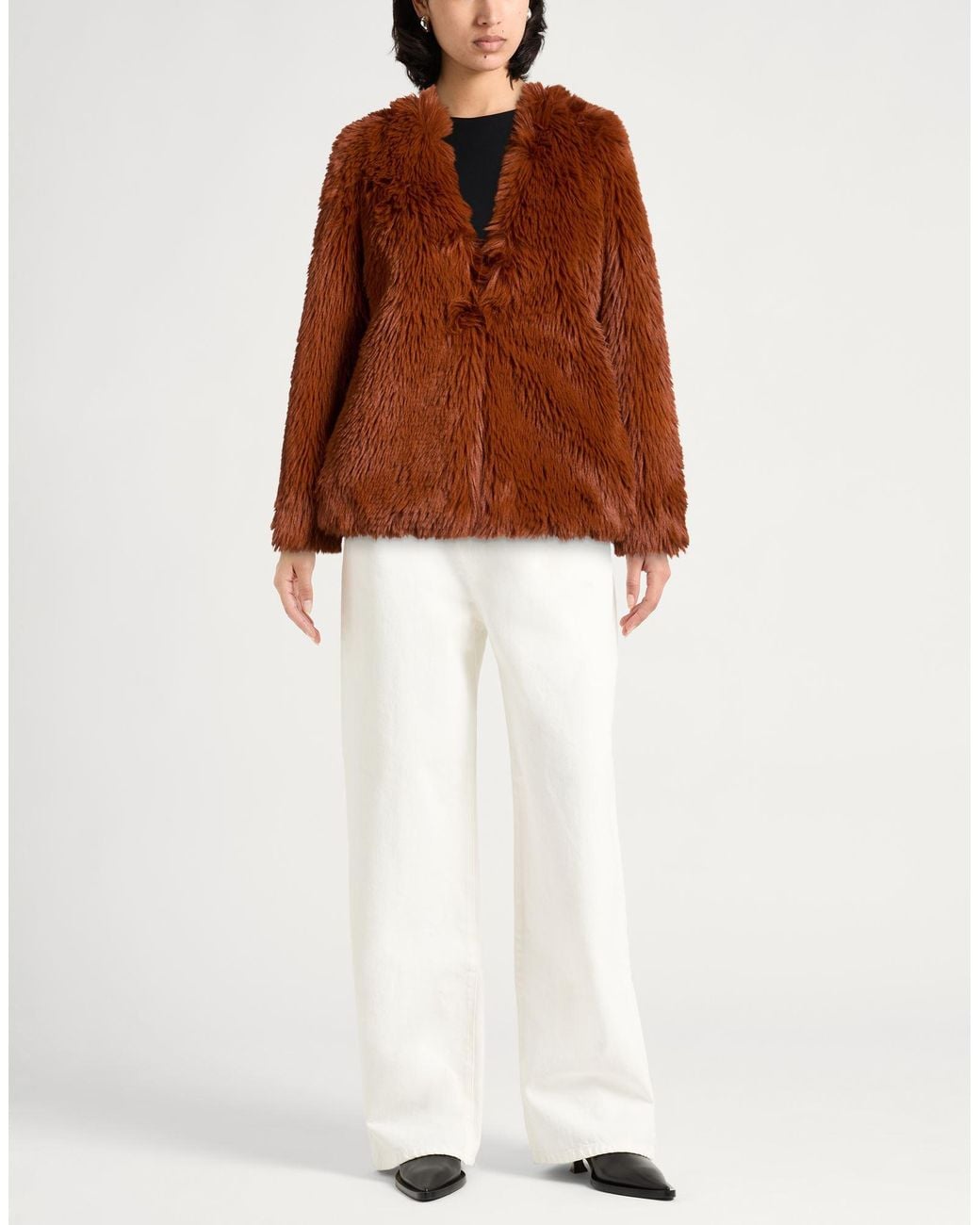 Twinset Brown Shearling & Teddy