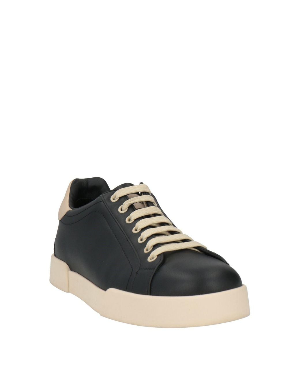 Dolce & Gabbana Black Sneakers Calfskin, Lambskin for men