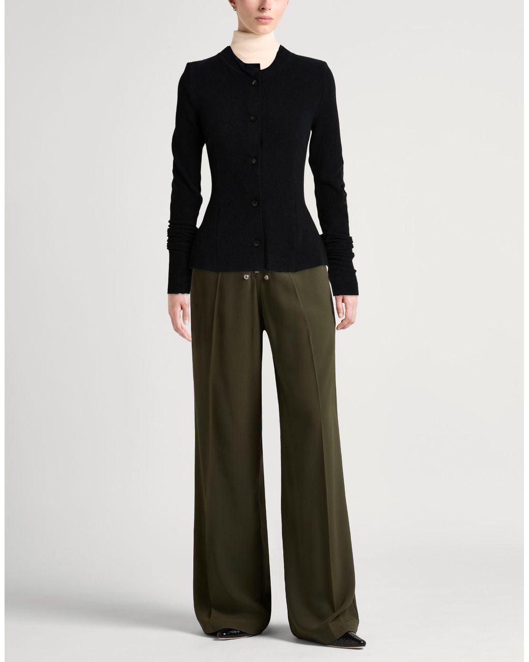 Masnada Black Cardigan Cotton, Elastane