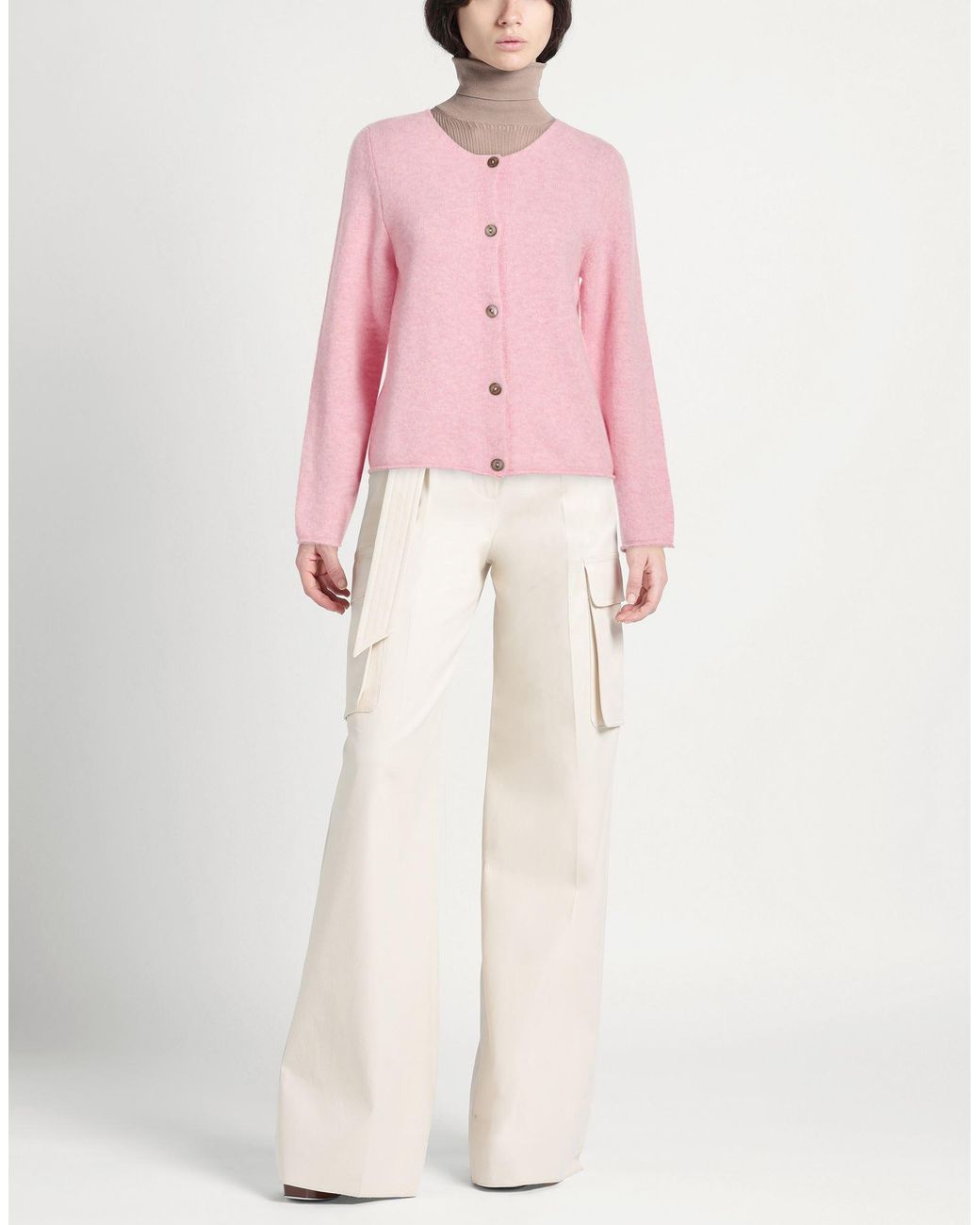 Eribe Pink Cardigan Virgin Wool
