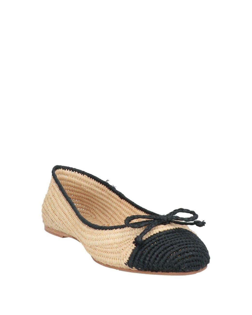 Paloma Barceló Ballet Flats Natural Raffia