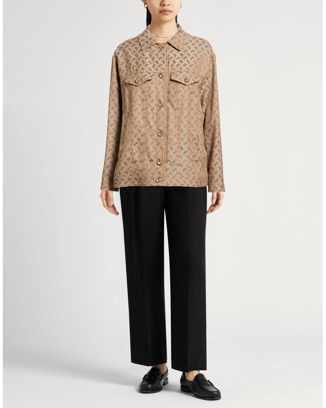 Herno Brown Khaki Jacket Polyester, Cotton