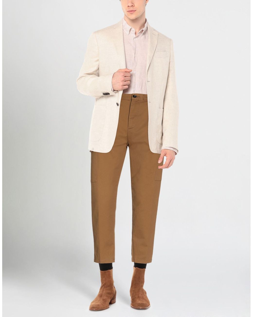 Officina 36 Brown Trouser for men