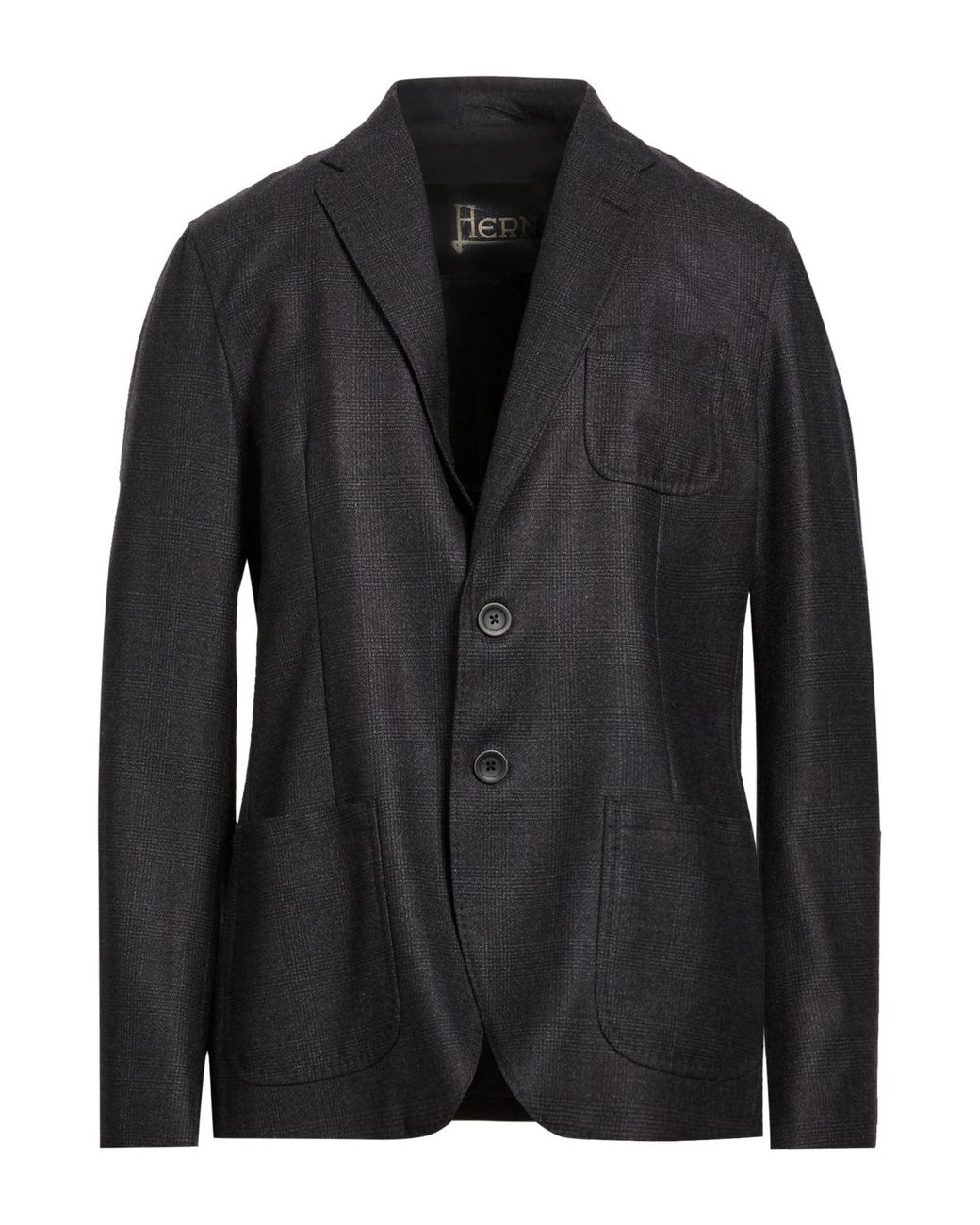 Herno Black Blazer Virgin Wool for men