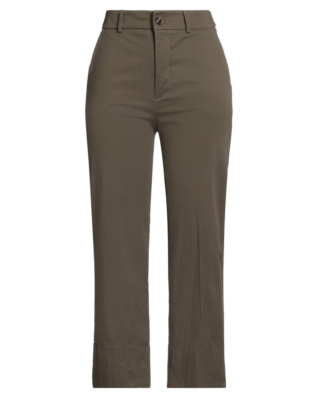 Rebel Queen Gray Military Pants Cotton, Elastane