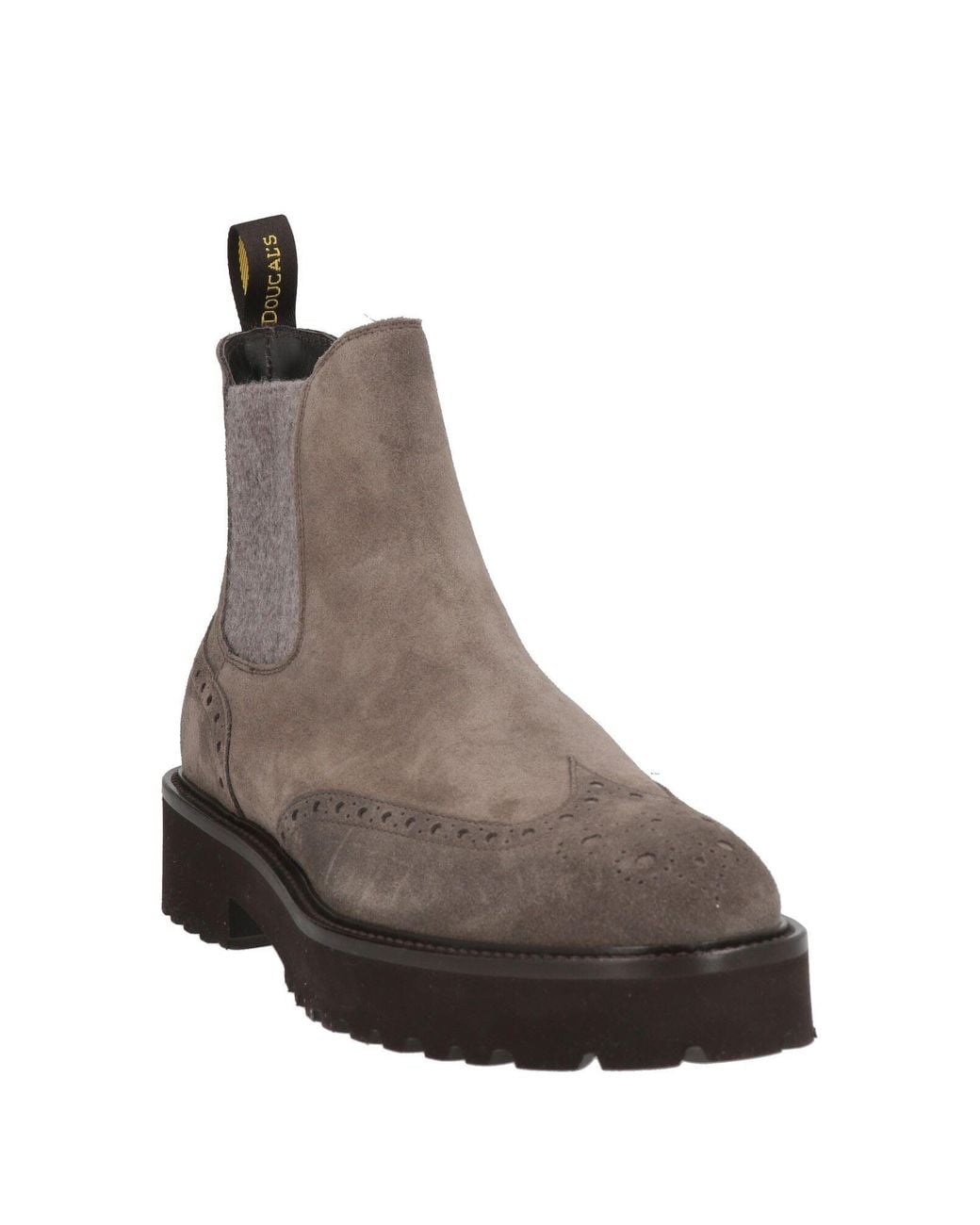Doucal's Brown Ankle Boots Leather, Textile Fibers