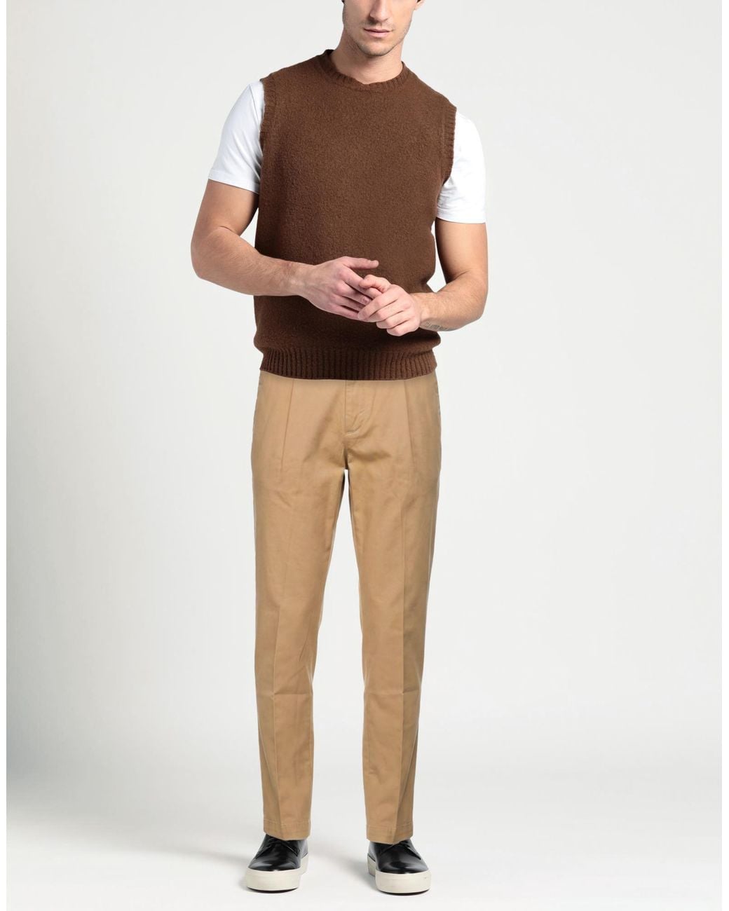 Entre Amis Natural Pants Cotton, Elastane for men