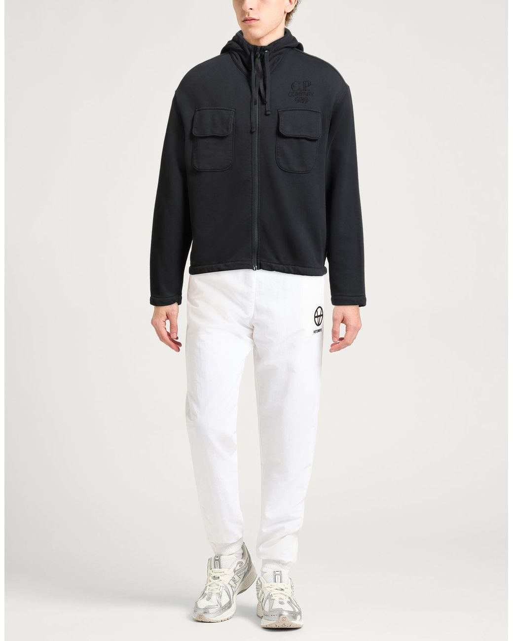 C P Company Black Sweatshirt Cotton for men