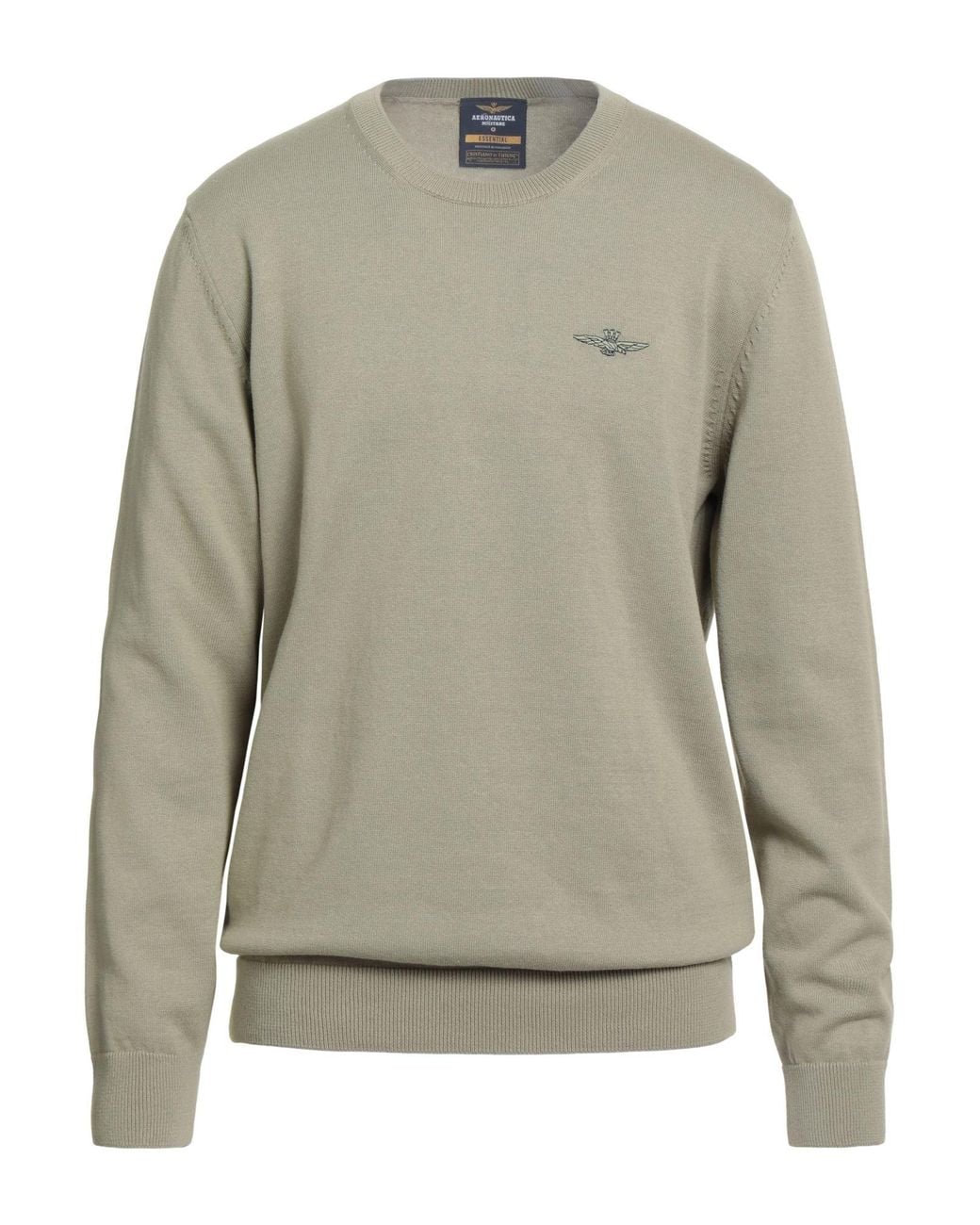 Aeronautica Militare Gray Sweater Cotton for men