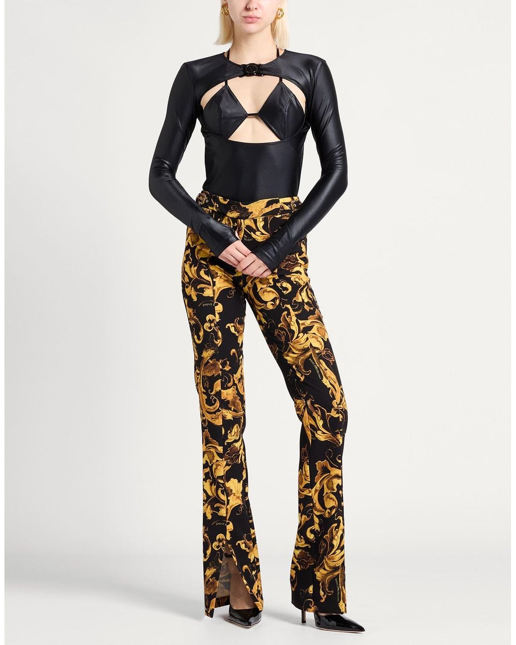 Versace Jeans Couture Black Top Polyamide, Elastane