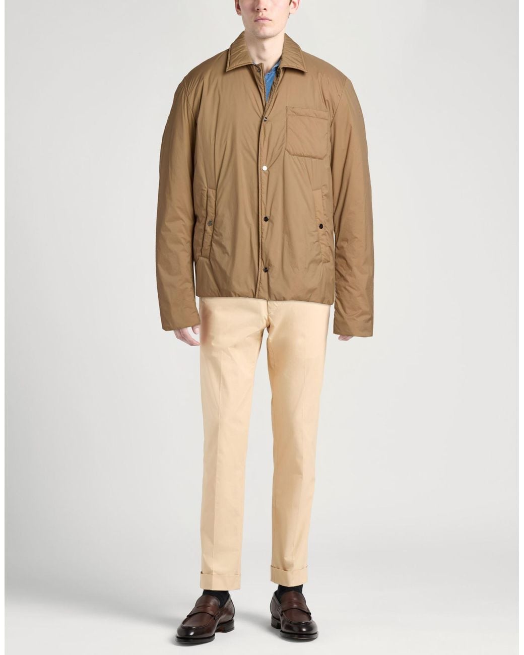 Herno Brown Jacket Polyamide, Polyurethane for men