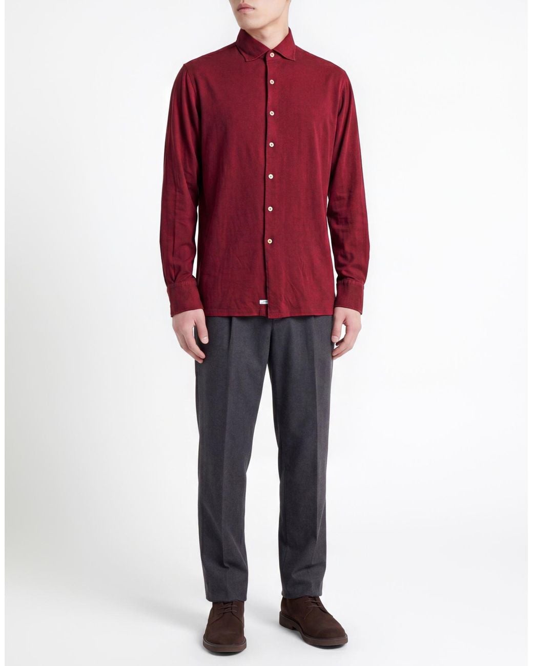 Alessandro Gherardi Red Shirt Cotton for men