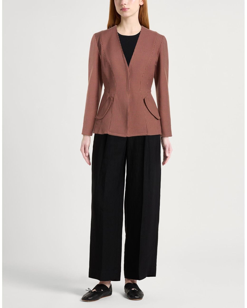 Blugirl Blumarine Brown Jacket Polyester, Viscose, Elastane