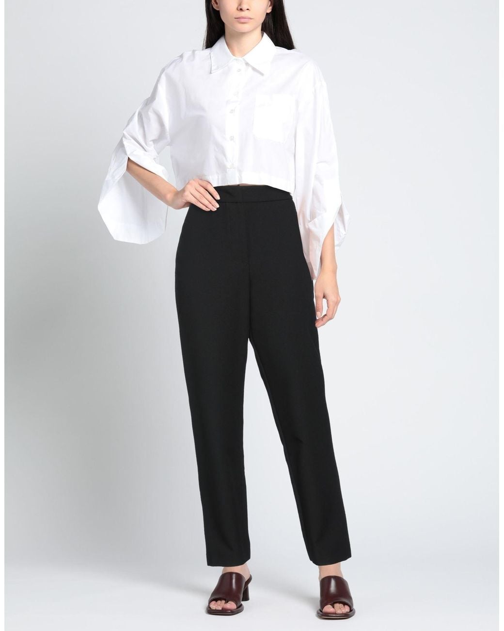 SILENCE LIMITED Black Pants Polyester, Viscose, Elastane