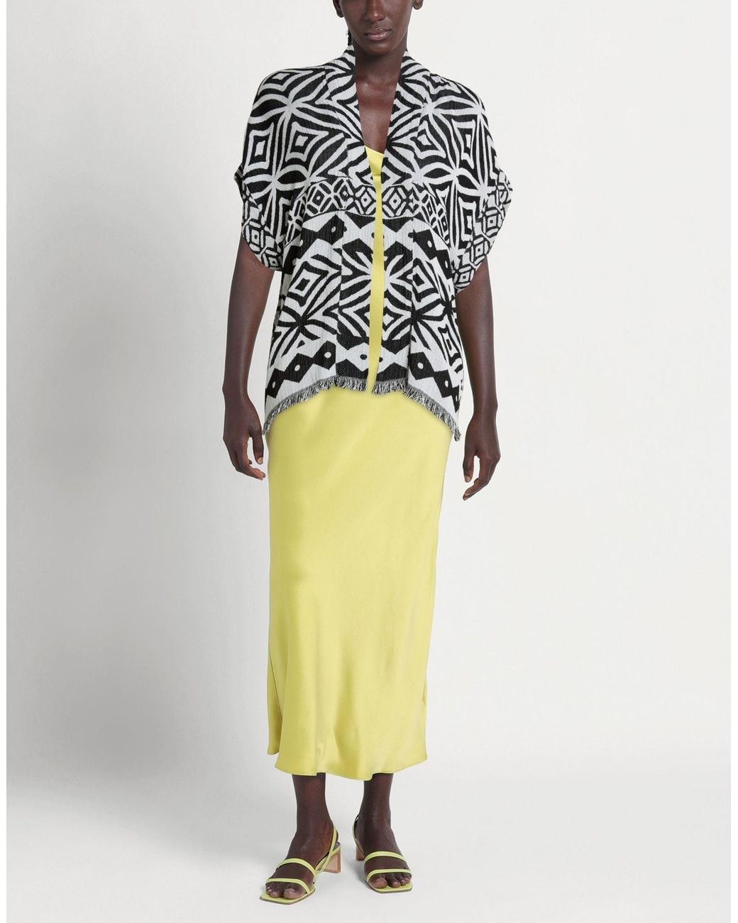 ALESSIA SANTI Black Jacket Viscose, Cotton