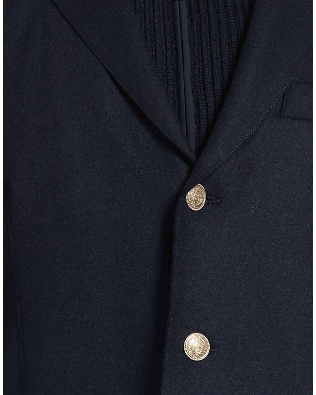 Eleventy Blue Blazer Wool, Polyamide for men