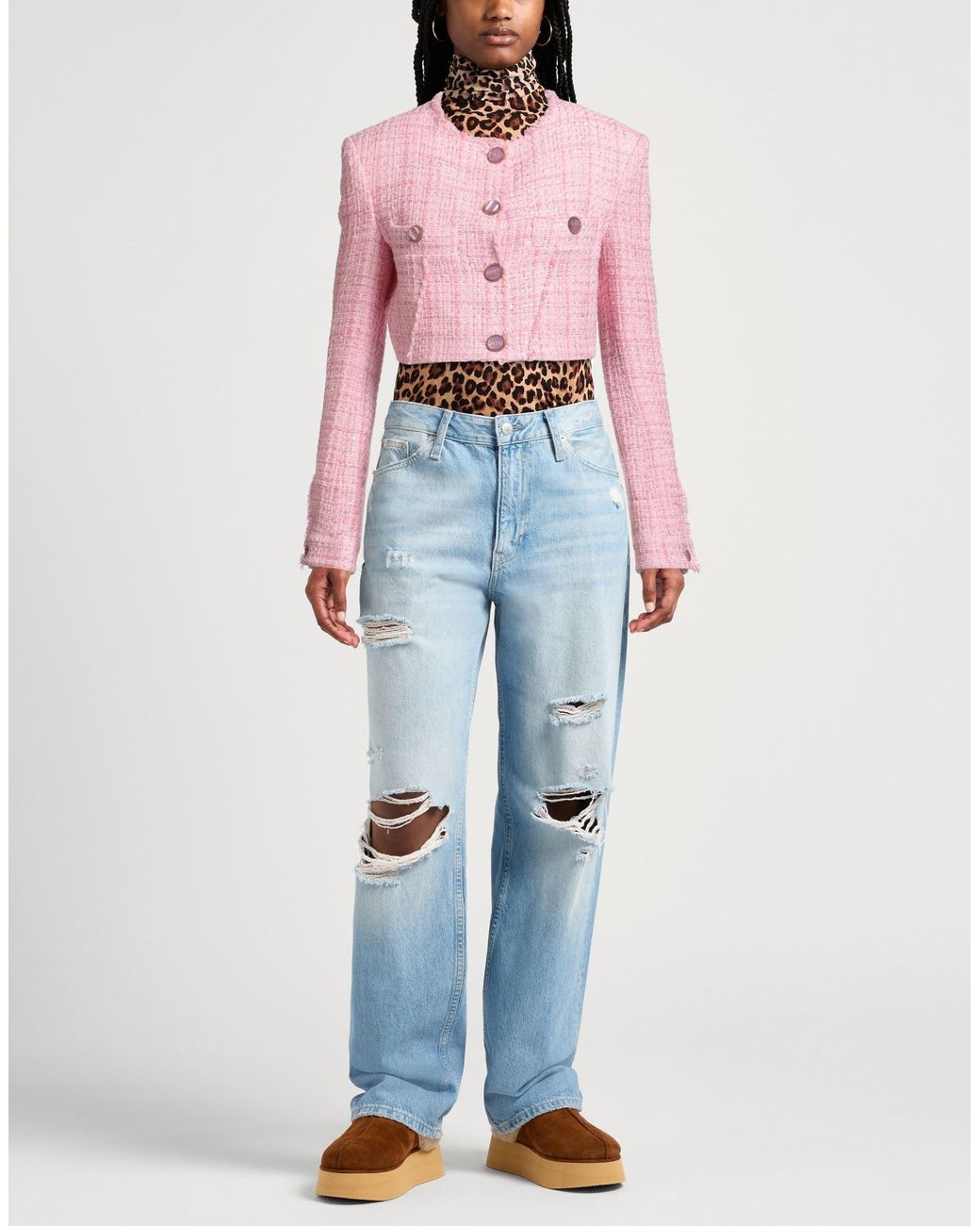 Gcds Pink Jacket Cotton, Polyester, Acrylic, Polyamide, Polyimide