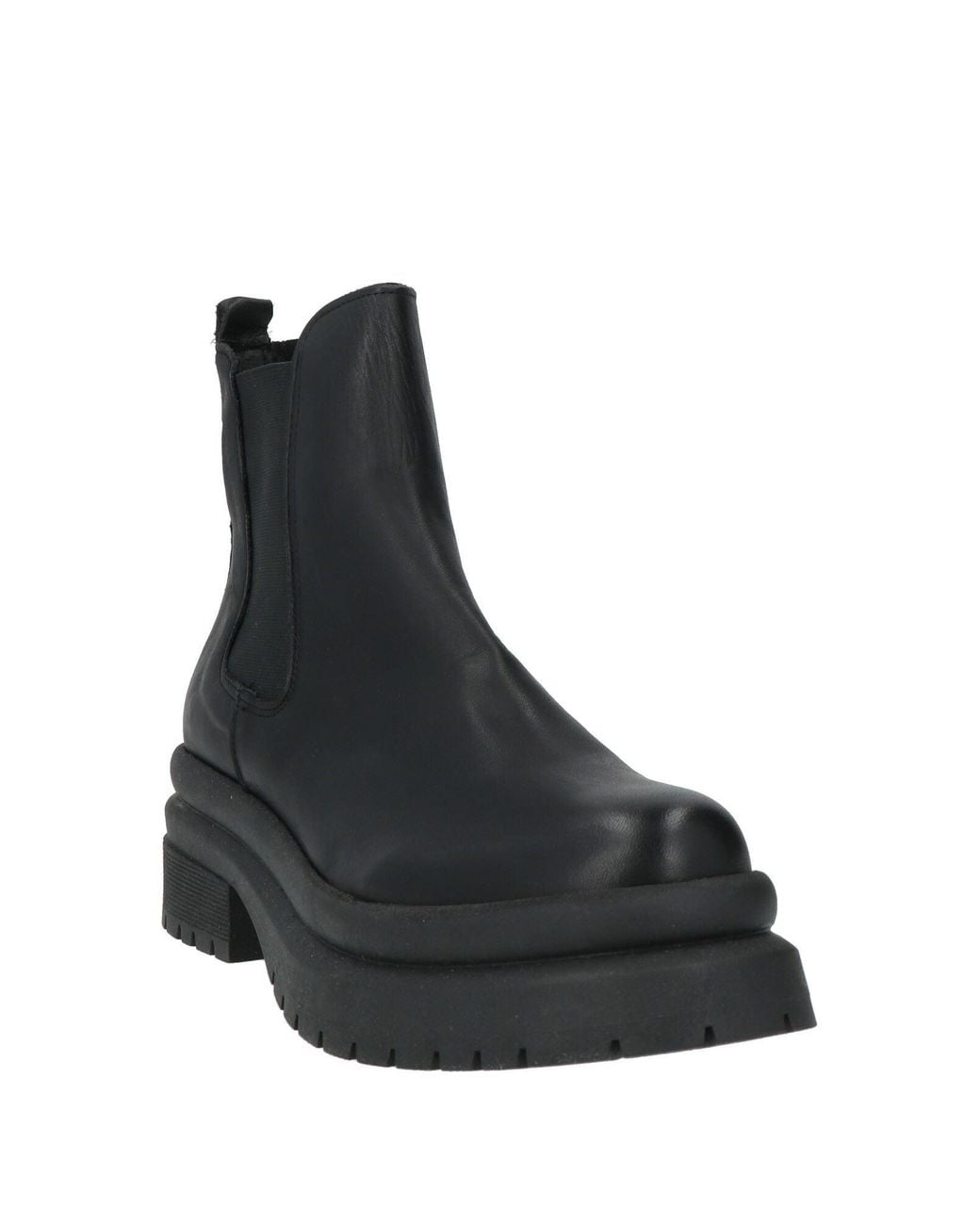 Miss Unique Black Ankle Boots Calfskin