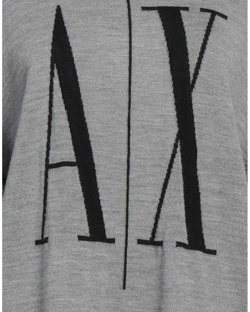 ARMANI EXCHANGE Gray Turtleneck Virgin Wool