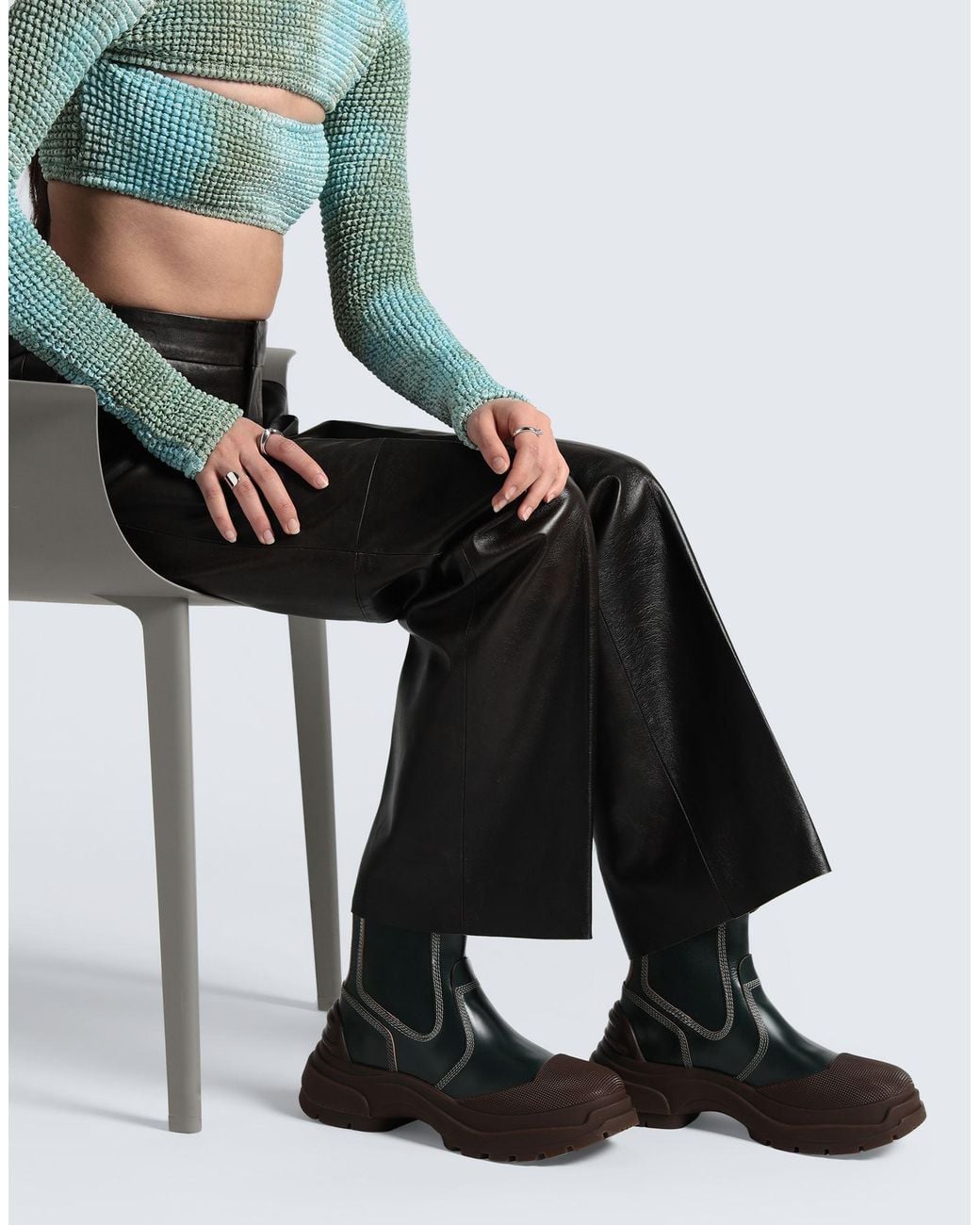 Maison Margiela Green Ankle Boots