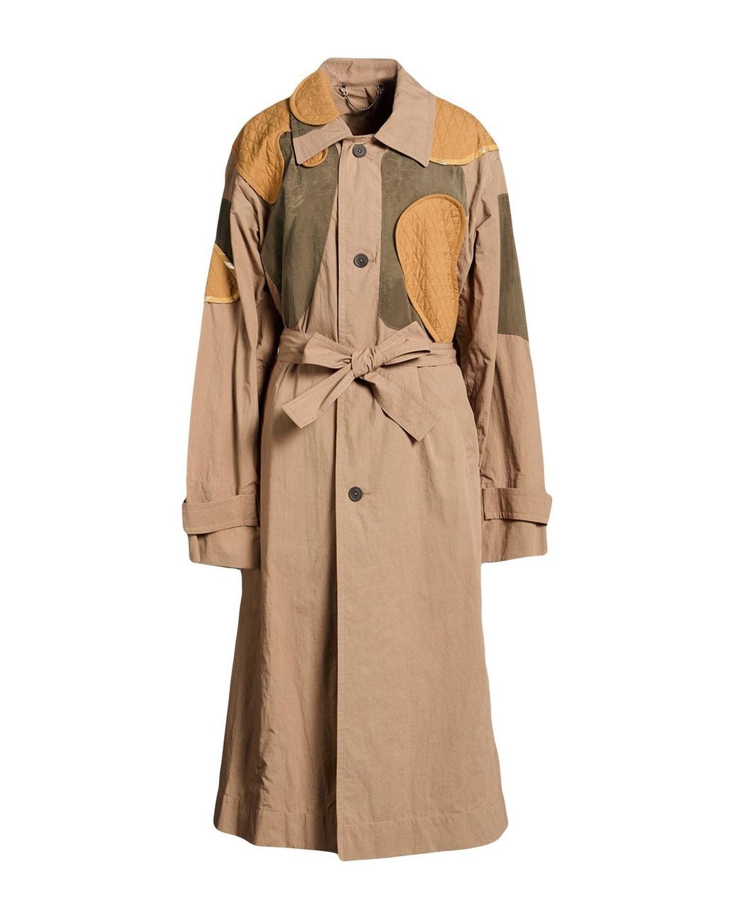 Craig Green Natural Khaki Overcoat & Trench Coat Cotton, Nylon