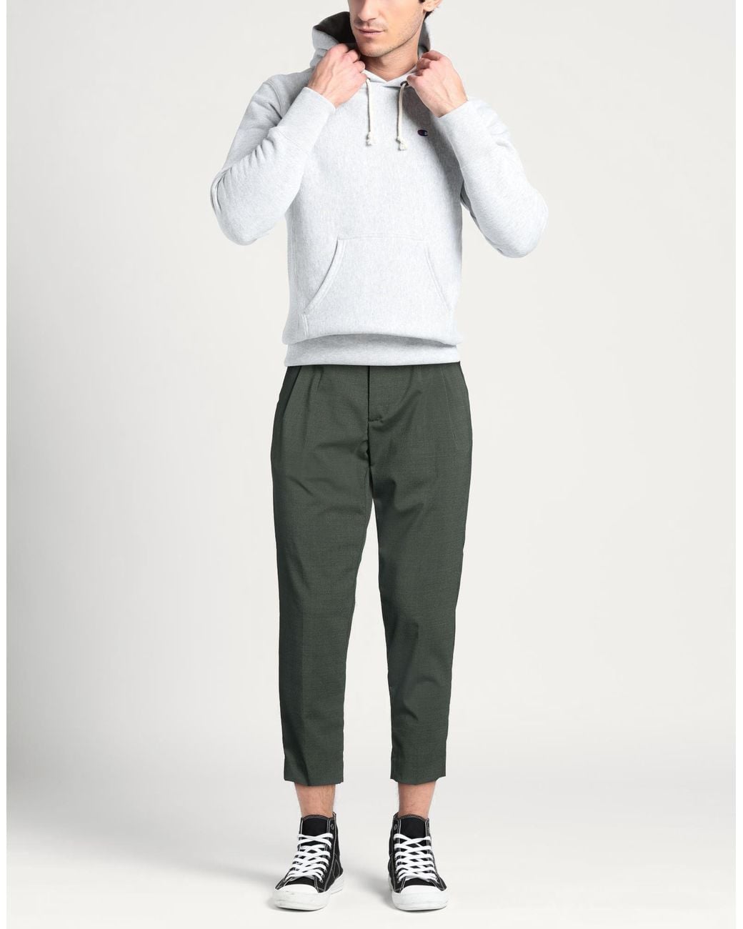 Entre Amis Gray Pants Polyester, Wool, Elastane for men