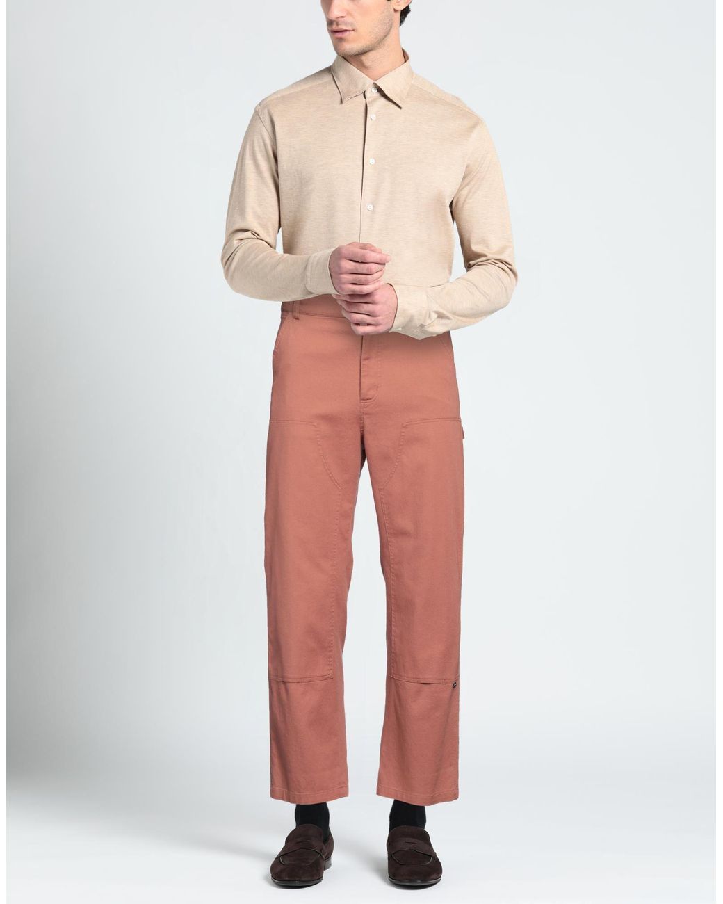 Daniele Alessandrini Red Pants Cotton, Elastane for men