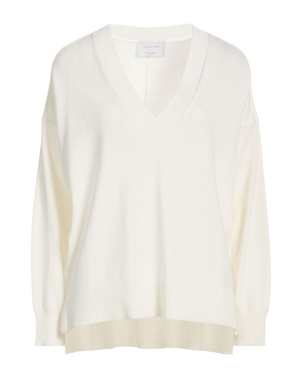Daniele Fiesoli White Collezione N_01 Ivory Sweater Merino Wool