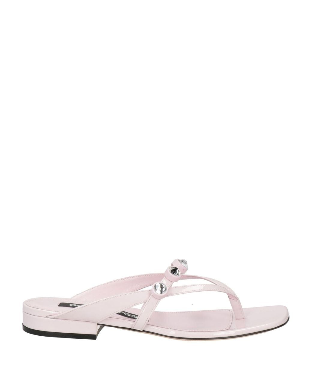Sergio Rossi White Thong Sandal