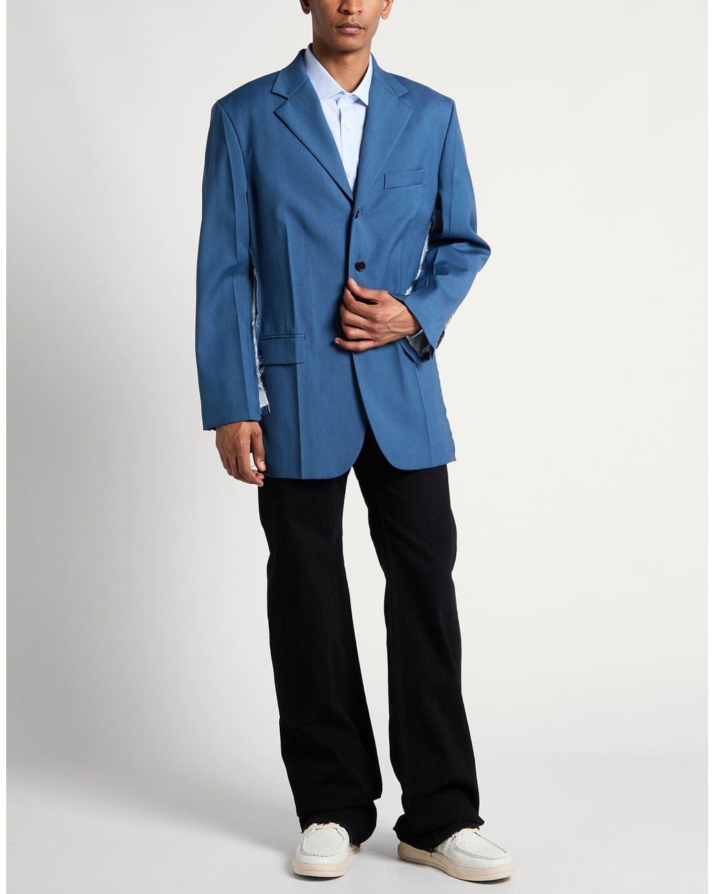 Marni Blue Azure Blazer Virgin Wool, Mohair Wool for men