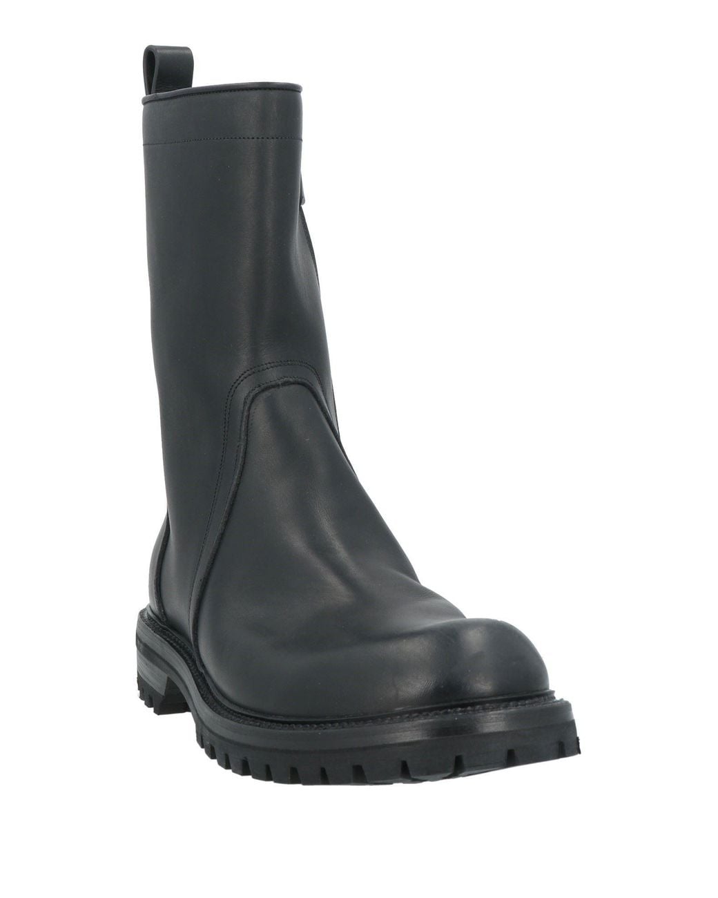 Rick Owens Black Boot Leather for men