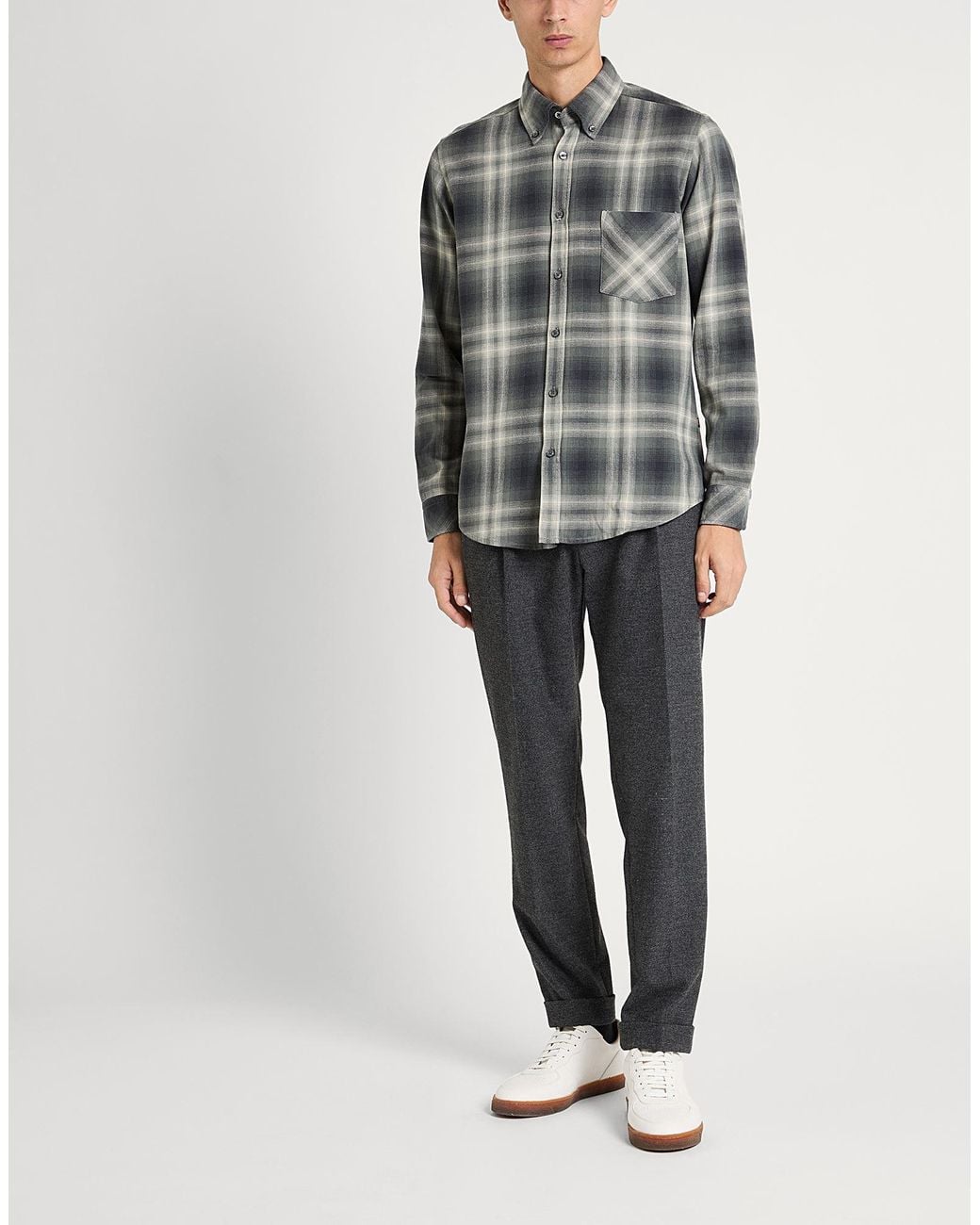 Boss Gray Shirt Cotton for men